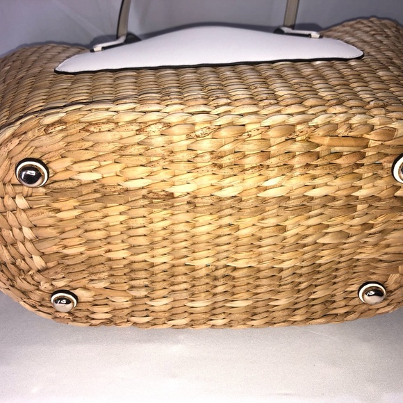 Kate Spade Garden Bouquet Embroidered Straw Tote - Picture 11 of 12